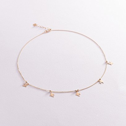 Кольє "Ластівки" у жовтому золоті кол02022 №2