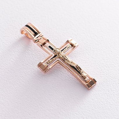 Золотой крест "Распятие. Спаси и Сохрани" 2117800