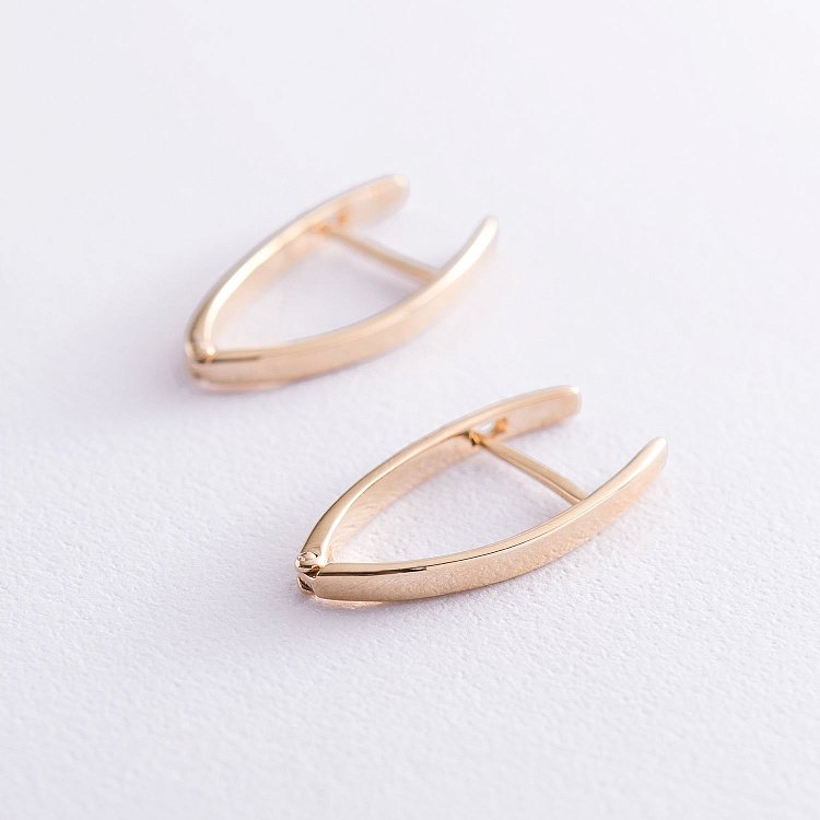 Золотые серьги Минимализм с06956 от ювелирного магазина Оникс - 2