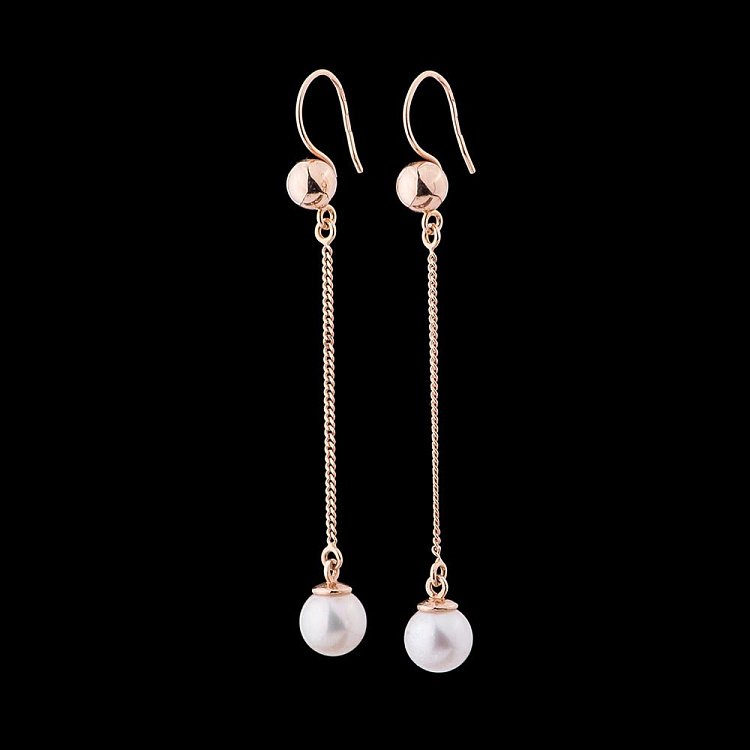 Золотые серьги с культ. пресн. жемчугом с01367 от ювелирного магазина Оникс