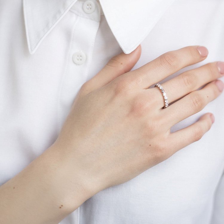 Золотое кольцо с бриллиантами кб0256ar от ювелирного магазина Оникс - 4