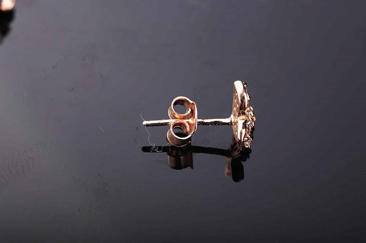 Сережки "Метелики" (фіаніт) с01511 від ювелірного магазину Онікс - 1