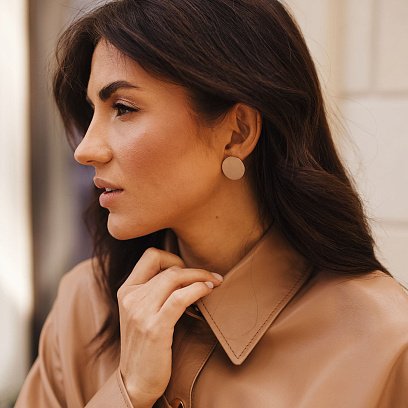 Серьги "Кометы" в красном золоте с07586 №8