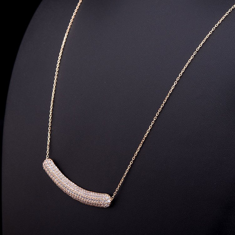 Золоте кольє з фіанітами кол00768 від ювелірного магазину Онікс - 2