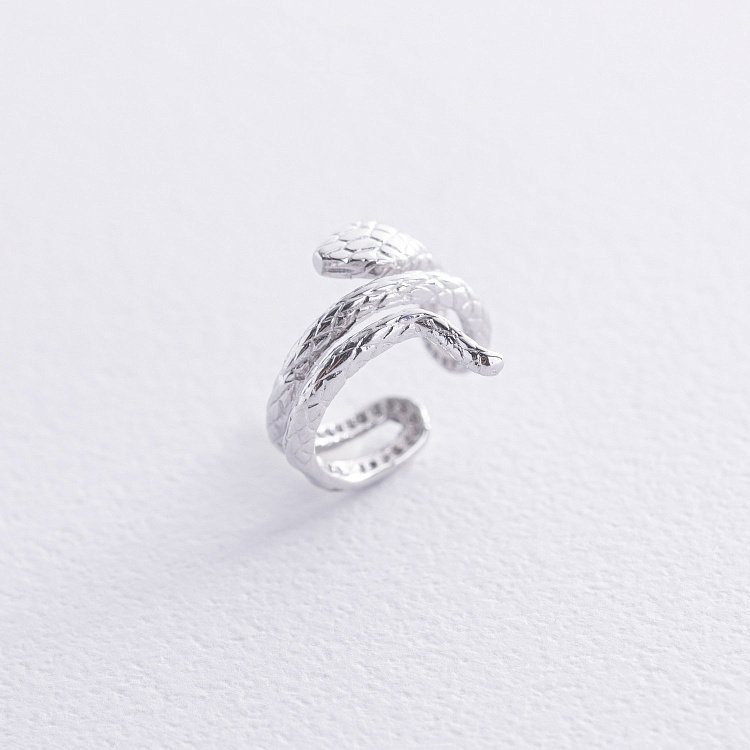 Золота сережка - каффа "Змія" с08714 від ювелірного магазину Онікс - 2