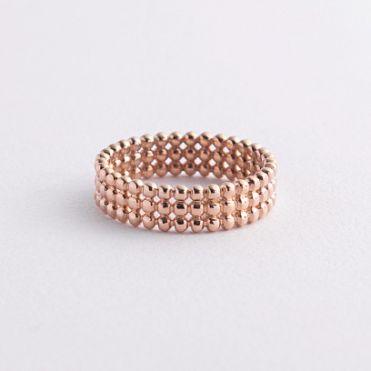 Кольцо "Рейчел" с шариками (красное золото) mini К08295 №3