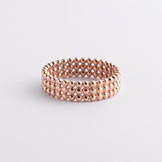 Кольцо "Рейчел" с шариками (красное золото) mini К08295 №3