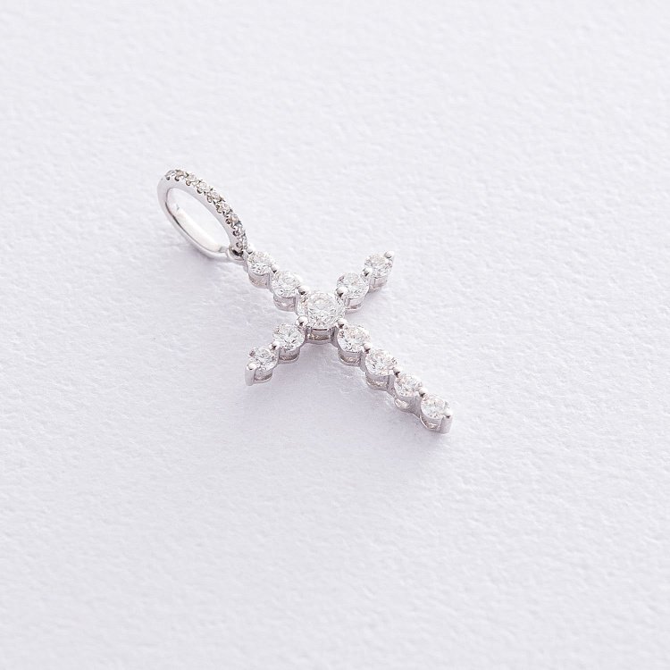 Золотий хрестик з діамантами пб0027ch від ювелірного магазину Онікс