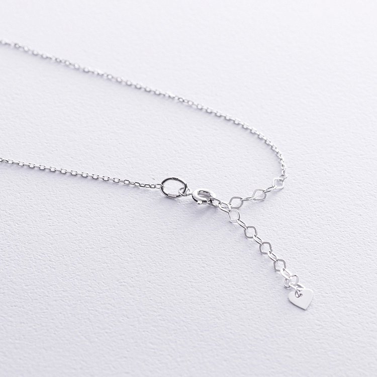 Кольє "Сердечко" у білому золоті кол02472 від ювелірного магазину Онікс - 5