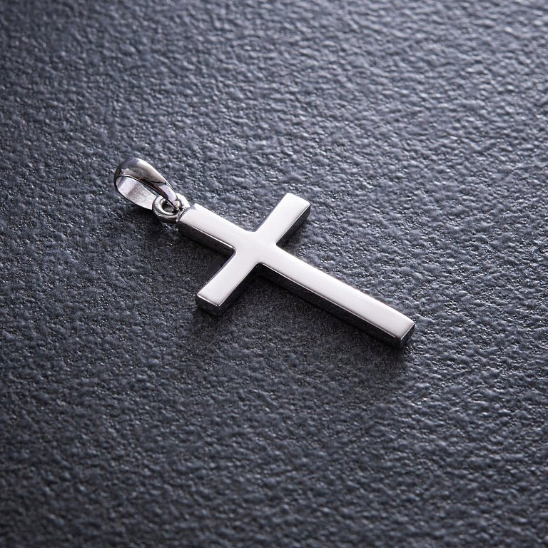 Крестик православный ручной работы серебряный с позолотой, арт ДВ-571