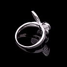 Серебряное кольцо "Бабочка" с фианитами 111724 от ювелирного магазина Оникс - 1