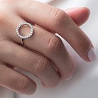 Серебряное кольцо "Круговорот" с фианитами 112577 от ювелирного магазина Оникс