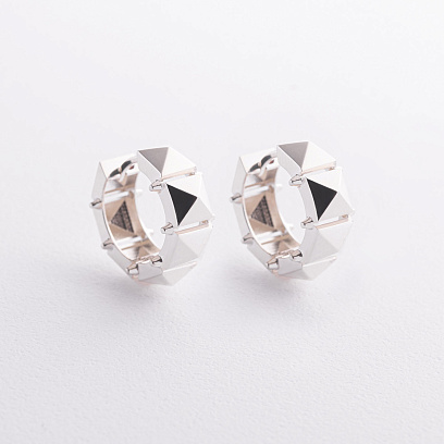 Серьги - кольца "Tamila" в серебре 123534