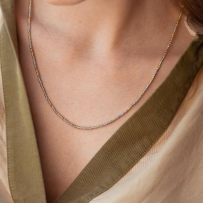 Ланцюжок "Кульки" у трьох кольорах золота ц00442 №4