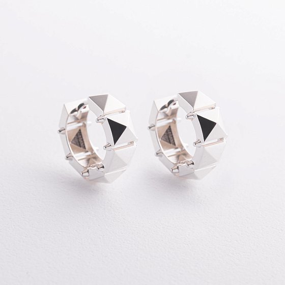Серьги - кольца "Tamila" в серебре 123534