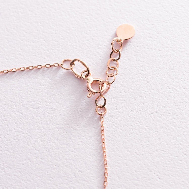 Золотий браслет "Сердечко і зірочка" на ногу б04347 від ювелірного магазину Онікс - 4