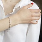 Серебряный браслет с сердечками и звездочками (фианит) 141335 от ювелирного магазина Оникс - 4
