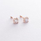 Золотые серьги-пусеты (бриллианты) сб0238 от ювелирного магазина Оникс