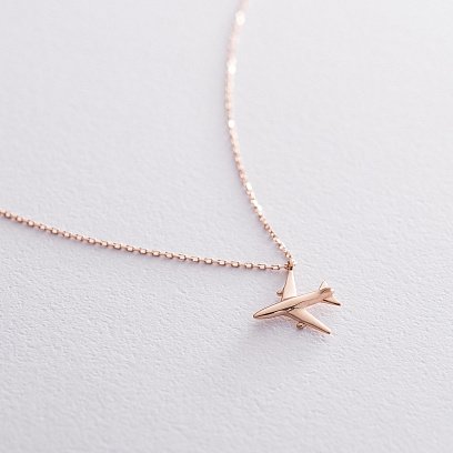 Кольє "Літачок" в червоному золоті кол02303