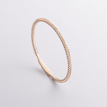 Золотой браслет "Clarice" с дорожкой камней б05478