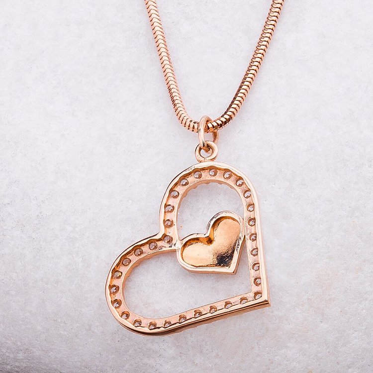 Підвіска "Два сердечка" з фіанітами п01202 від ювелірного магазину Онікс - 2