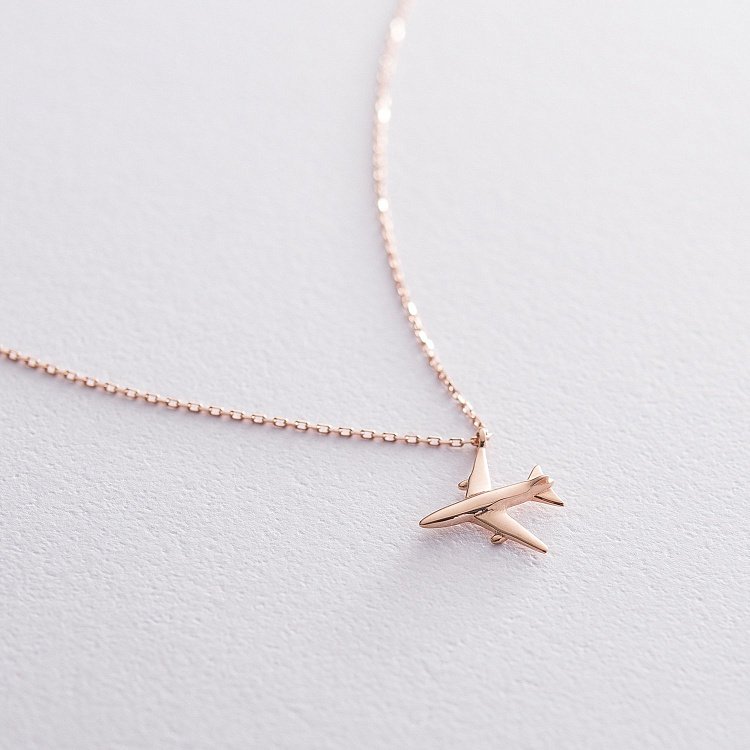 Кольє "Літачок" в червоному золоті кол02303 від ювелірного магазину Онікс