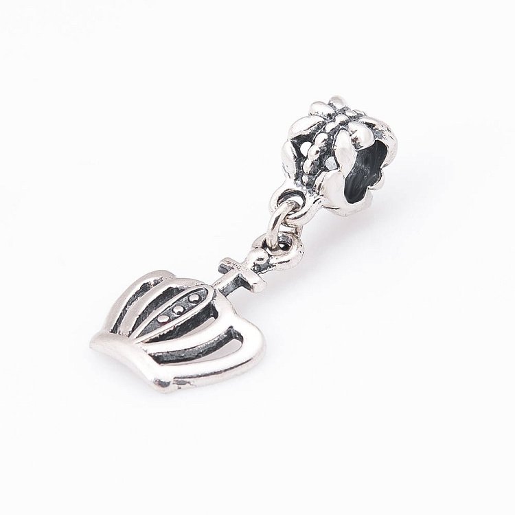 Срібний шарм "Корона" (чорніння) 132139 від ювелірного магазину Онікс