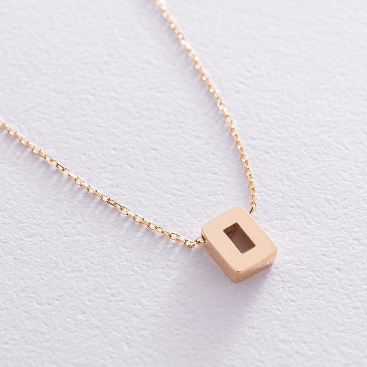 Колье с буквой "О" в желтом золоте кол01164О от ювелирного магазина Оникс - 4