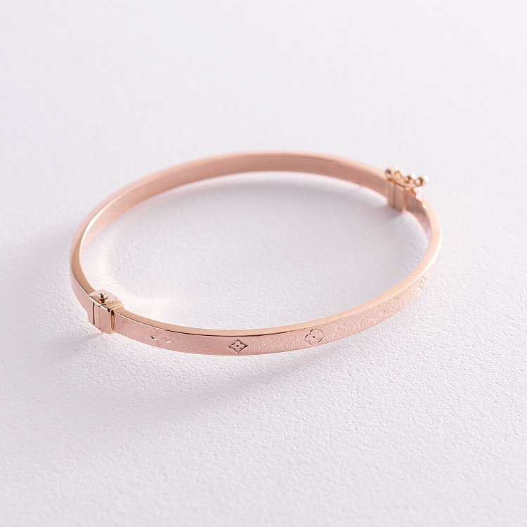 Жорсткий браслет в червоному золоті б04748 від ювелірного магазину Онікс