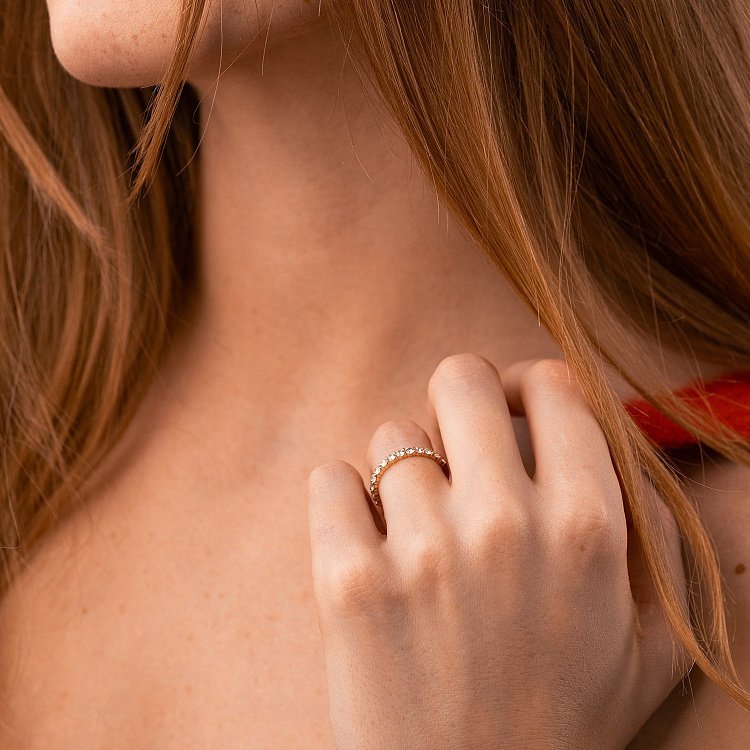 Золотое кольцо с бриллиантами кб0383nl от ювелирного магазина Оникс - 3