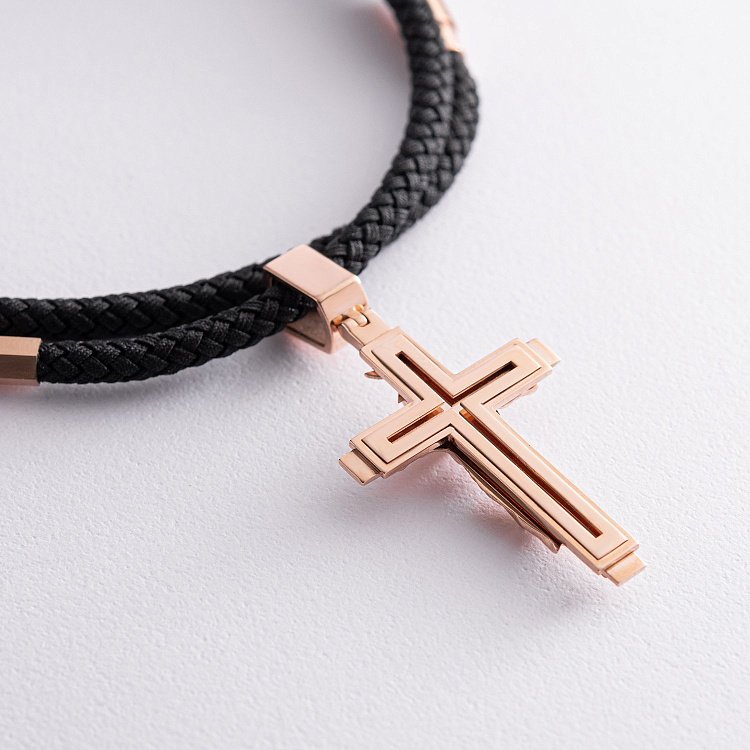 Золотой крест "Трех Святых" 11062400 от ювелирного магазина Оникс - 4