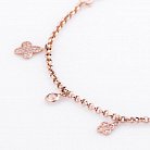 Золотой браслет на ногу с фианитами б02579 от ювелирного магазина Оникс - 1