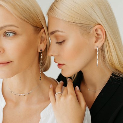 Золоте кольє з діамантами колб0051ca №7