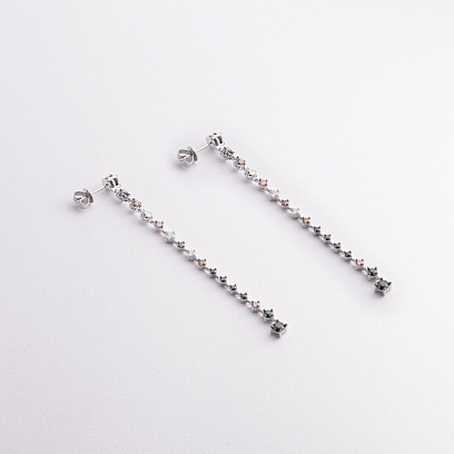 Золоті сережки з діамантами сб0101ca №12