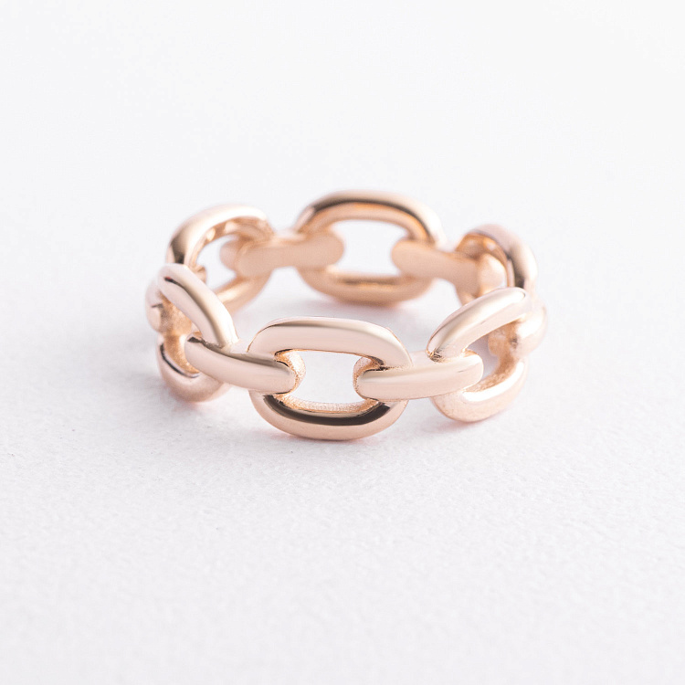 Кольцо "Цепочка" в красном золоте к08458 от ювелирного магазина Оникс - 1