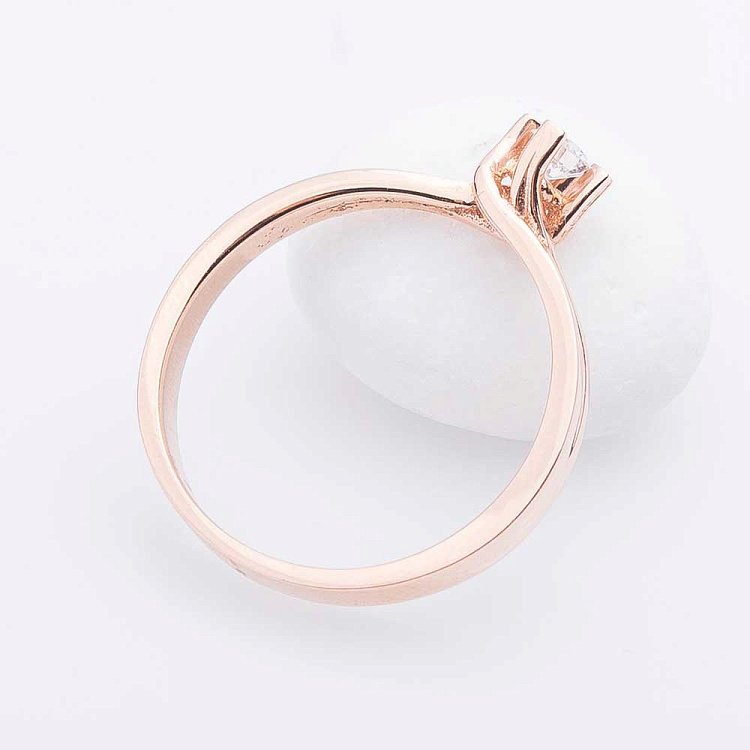 Эксклюзивное золотое кольцо с бриллиантом кб03050 от ювелирного магазина Оникс - 2