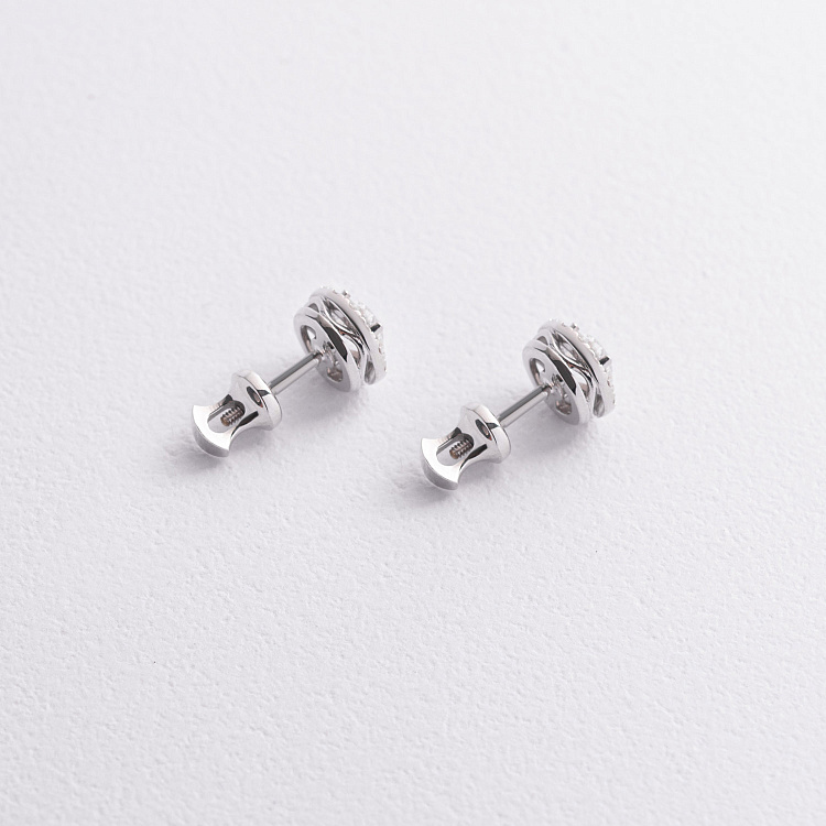 Золоті сережки - пусети з діамантами 344671121 від ювелірного магазину Онікс - 2