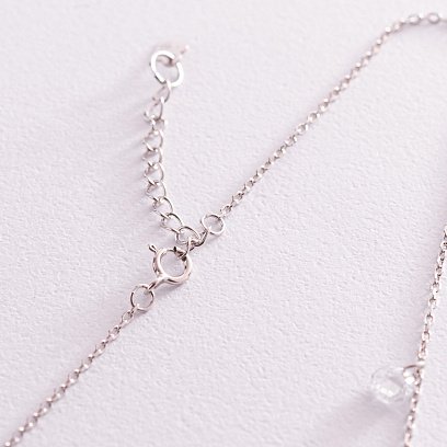 Серебряное колье с фианитами 18519 №4