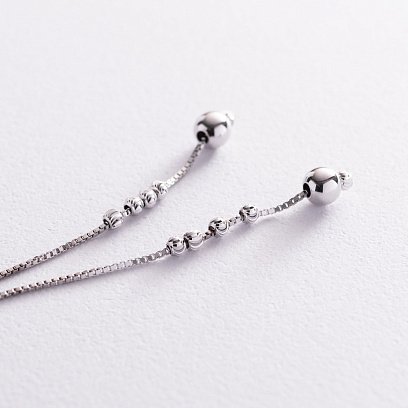 Колье "Шарики" в белом золоте кол01973 №2