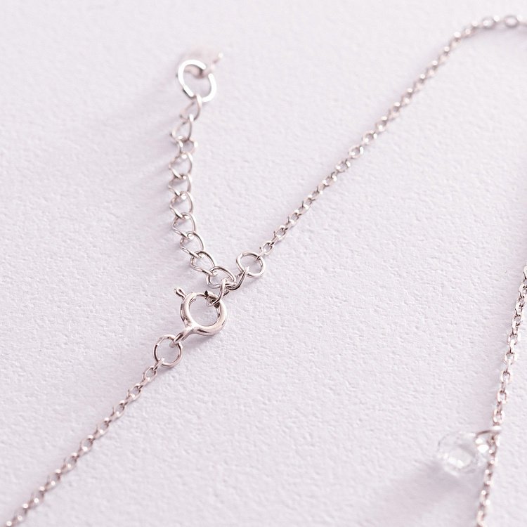 Серебряное колье с фианитами 18519 от ювелирного магазина Оникс - 3