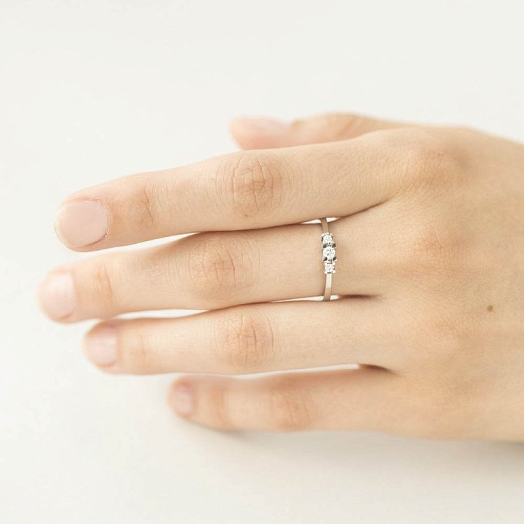 Золота каблучка з діамантами JR99148 від ювелірного магазину Онікс - 7