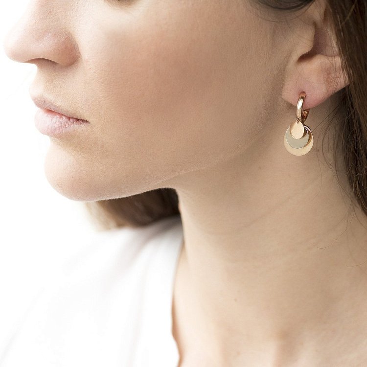 Золоті сережки без каменів с05241 від ювелірного магазину Онікс - 2