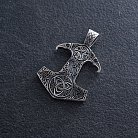 Серебряный кулон "Молот" с символами трискелиона и кельтского узла 7048 от ювелирного магазина Оникс - 11
