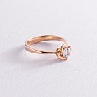 Золотое помолвочное кольцо (фианит) к02067 от ювелирного магазина Оникс