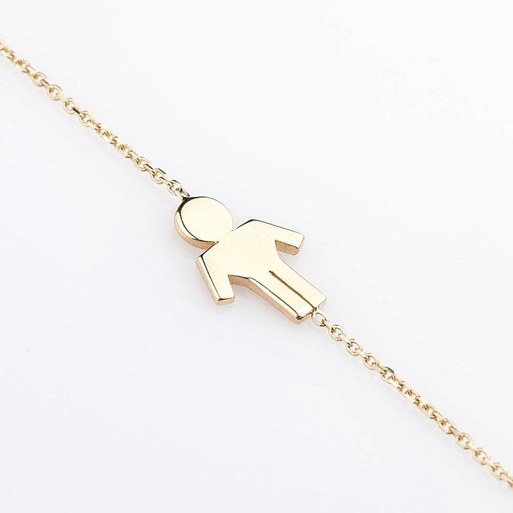 Золотой браслет "Мальчик" б02535 от ювелирного магазина Оникс - 1