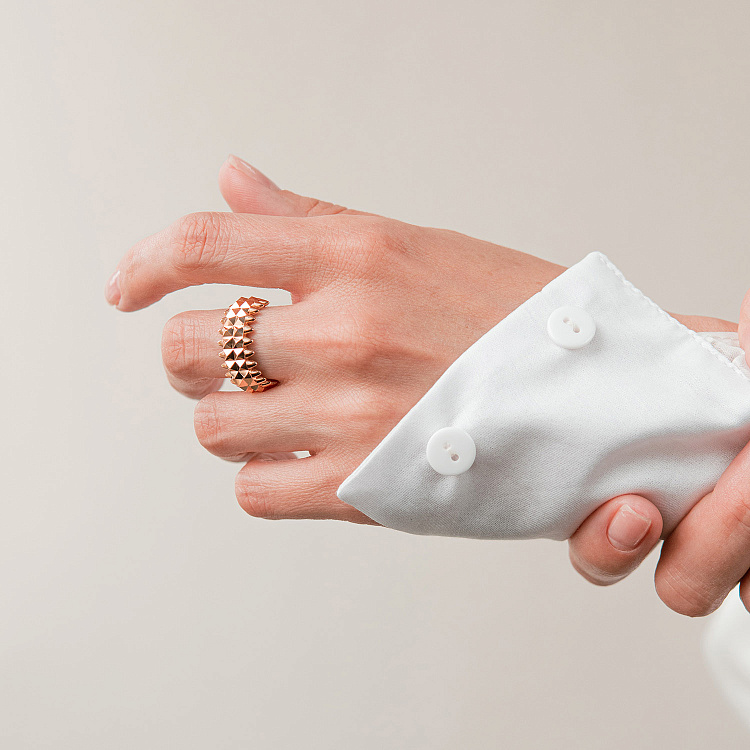 Кольцо "Pauline" в красном золоте к08264 от ювелирного магазина Оникс - 2