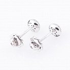 Золотые серьги-гвоздики с бриллиантами T03084K от ювелирного магазина Оникс - 2