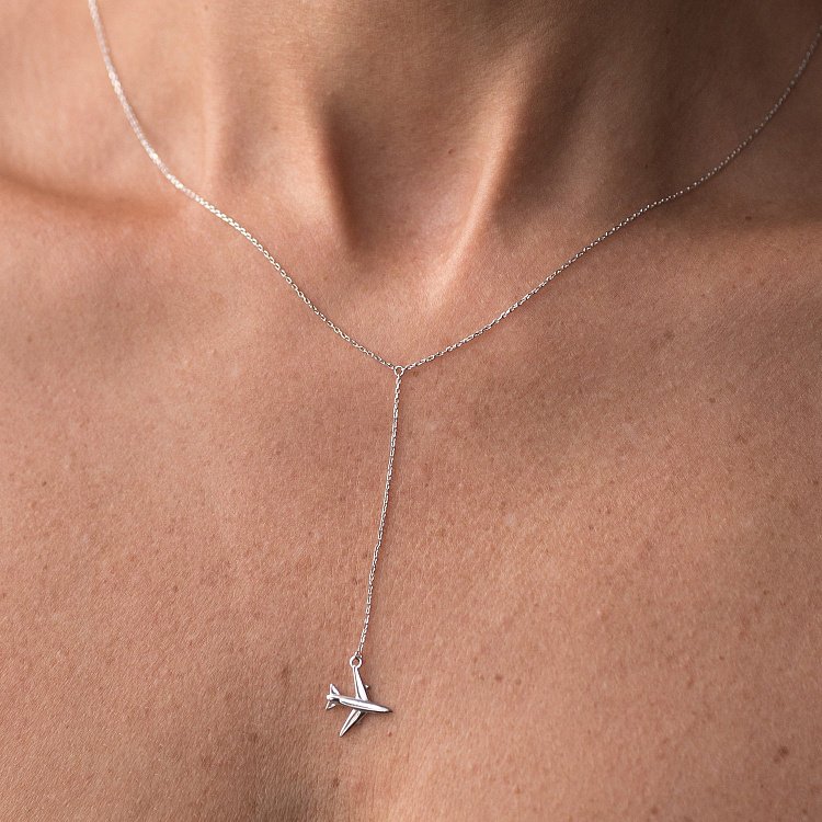 Золотое колье "Самолетик" кол01513 от ювелирного магазина Оникс - 1