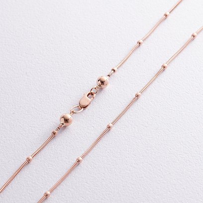 Золотая цепочка "Шарики" плетение Снейк ц00492