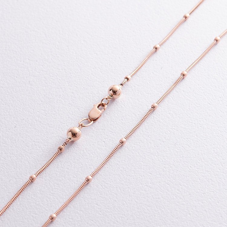 Золотая цепочка "Шарики" плетение Снейк ц00492 от ювелирного магазина Оникс